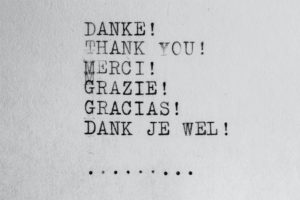 "Thank you" in several languages